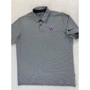 Washington Huskies Nike Dri Fit Short Sleeve Campus Polo‎ Shirt (Men's XL) Gray